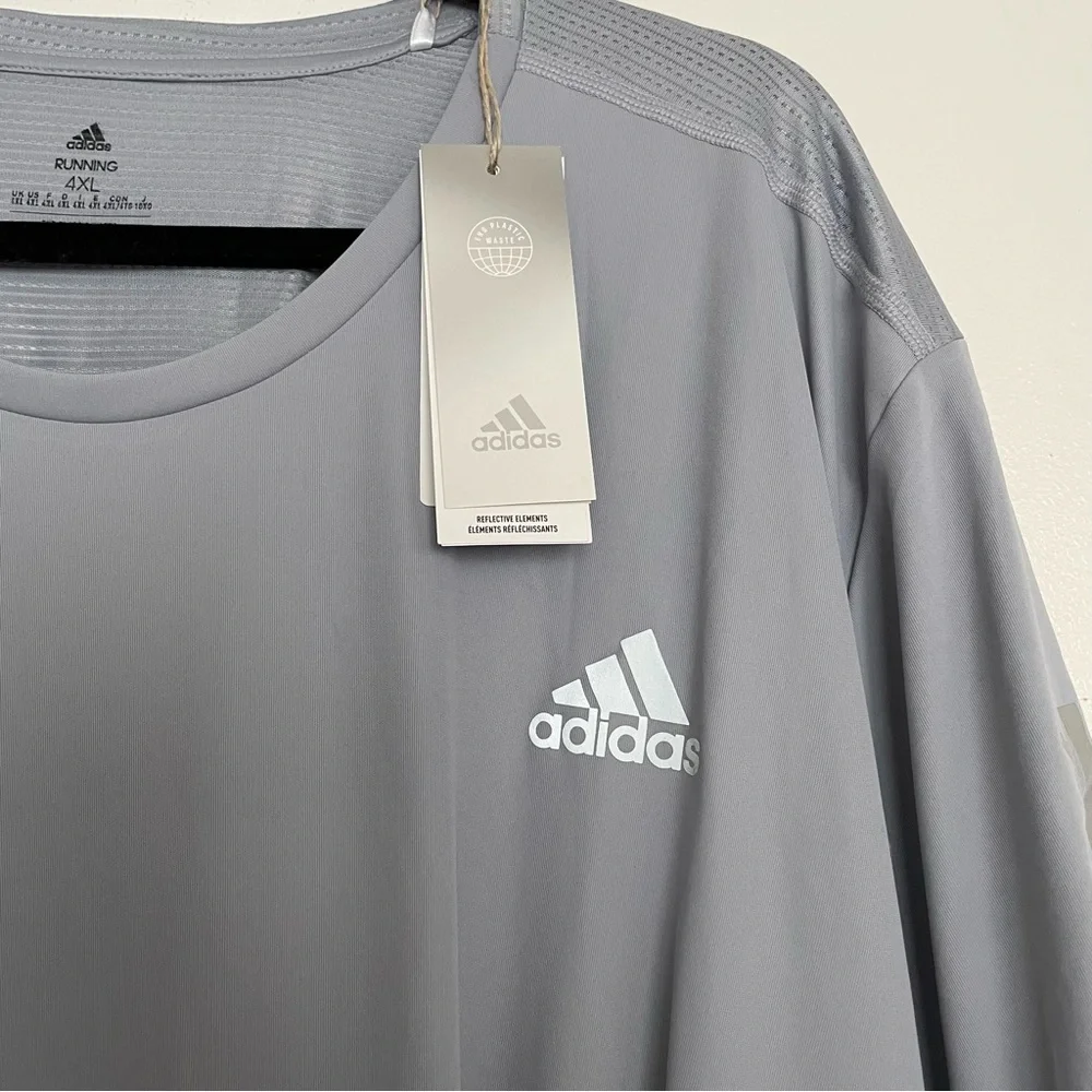 Men’s Adidas Own The Run Tee Halo Silver Size 4XL